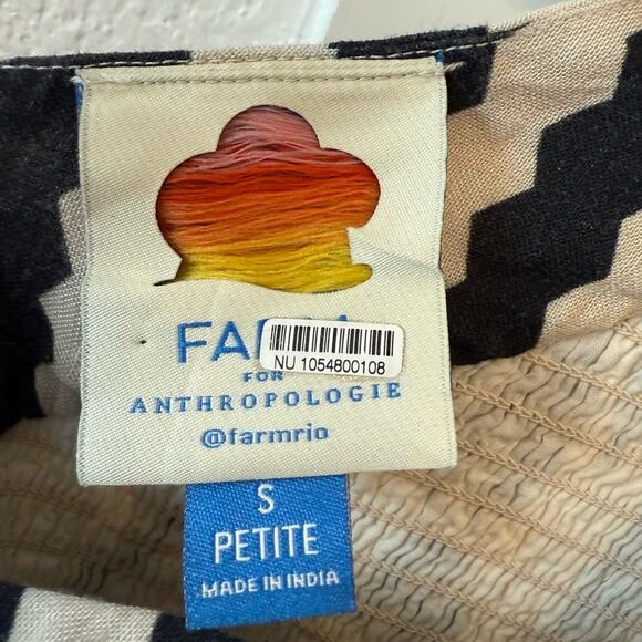 Farm Rio One-Shoulder Linen Palm Tree Dress - Picture 9 of 11